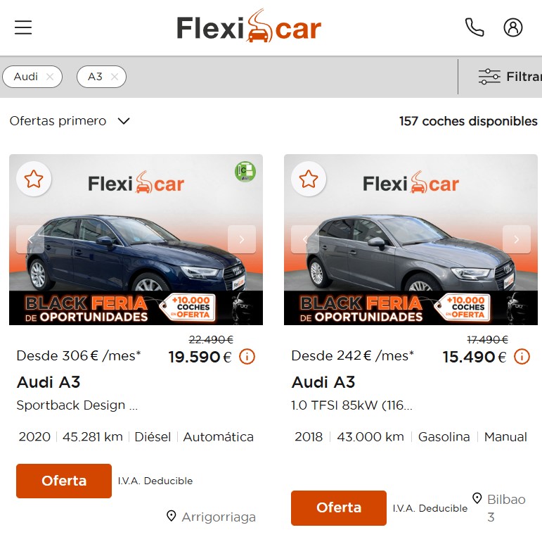 Audi A3 de Segunda mano Flexicar