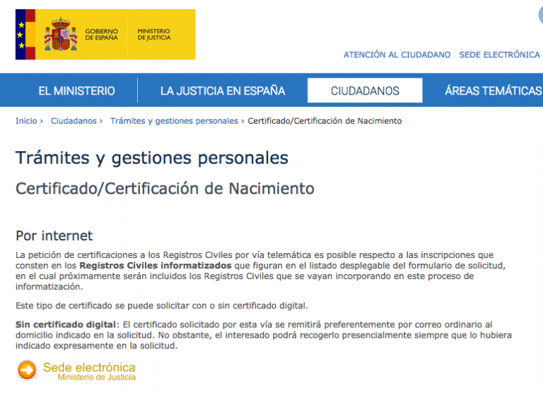 C Mo Se Pide Un Certificado De Nacimiento Consumoteca