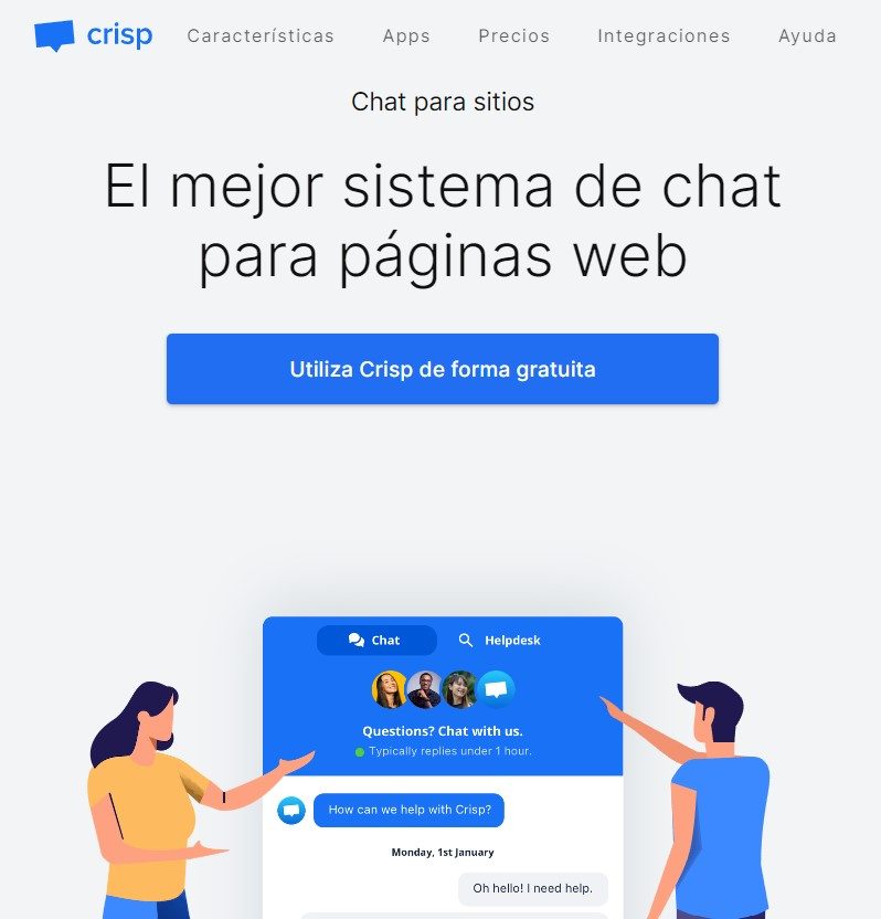 Chat para sitios web Crisp