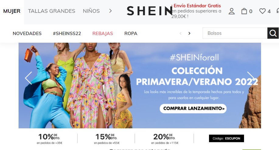 Absorbente Sociable Odiseo Shein España: cómo comprar online (actualizado 2022)