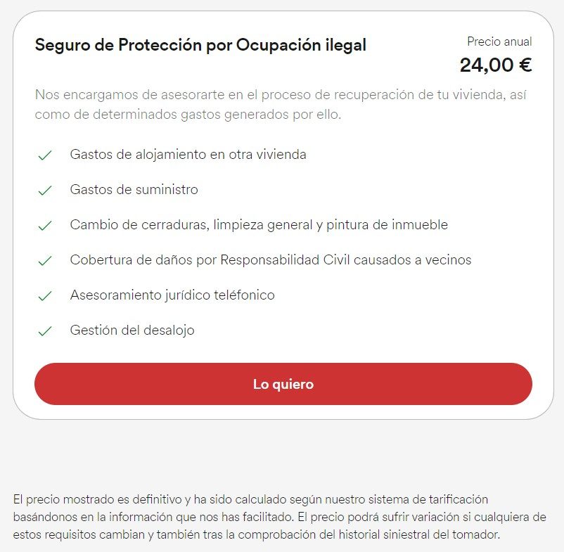 Seguro de Protección por Ocupación ilegal Línea Directa Aseguradora